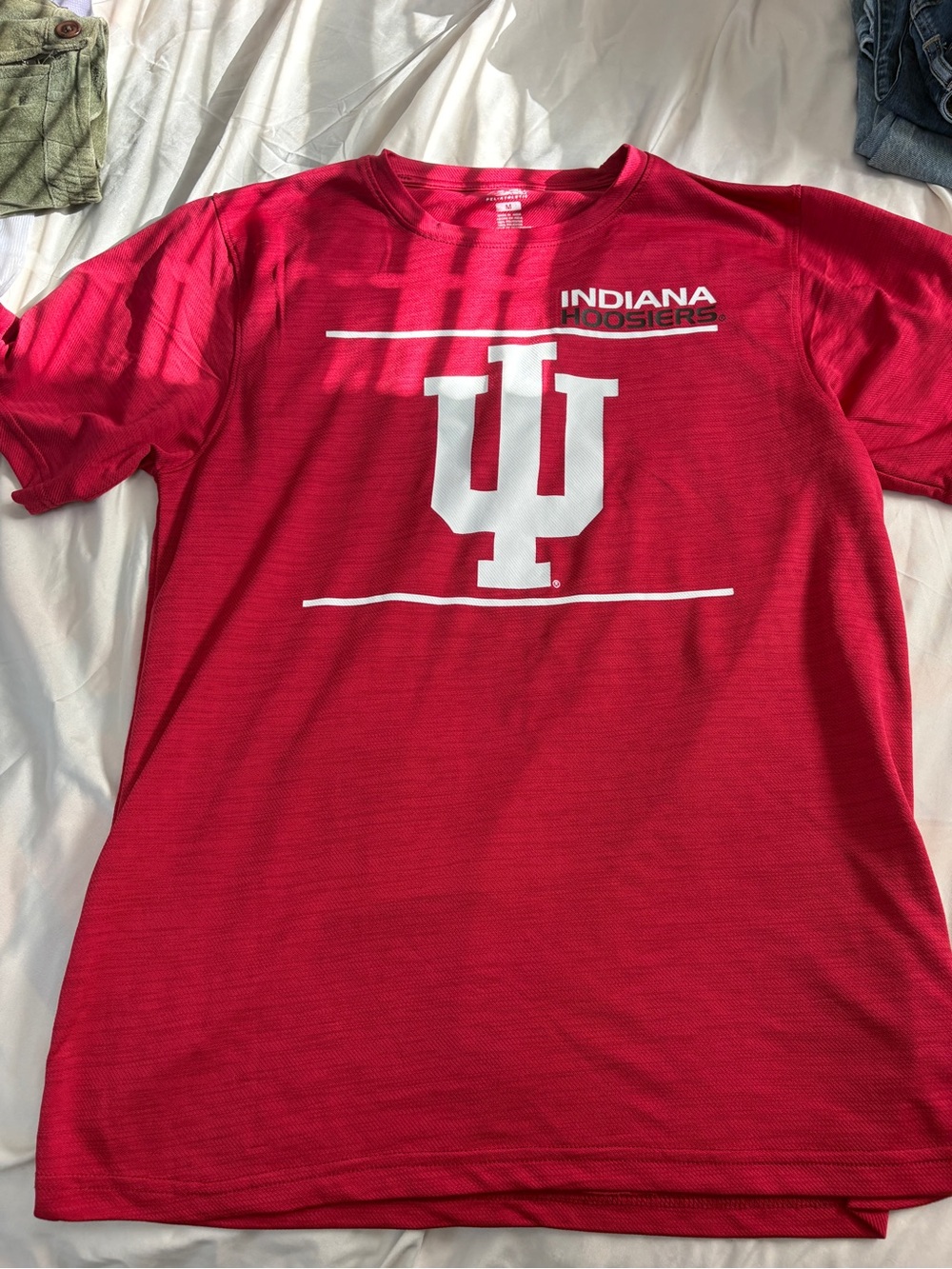 Indiana Hoosiers T-Shirt Mens M Red NCAA Football Sports Short Sleeve